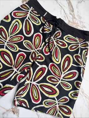Osklen Surfing Aqualight All Over Print Board Shorts Sz 34 Floral Beach Resort